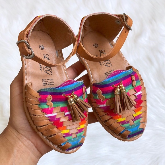 MEXICANA Other - Rainbow huaraches with tassels